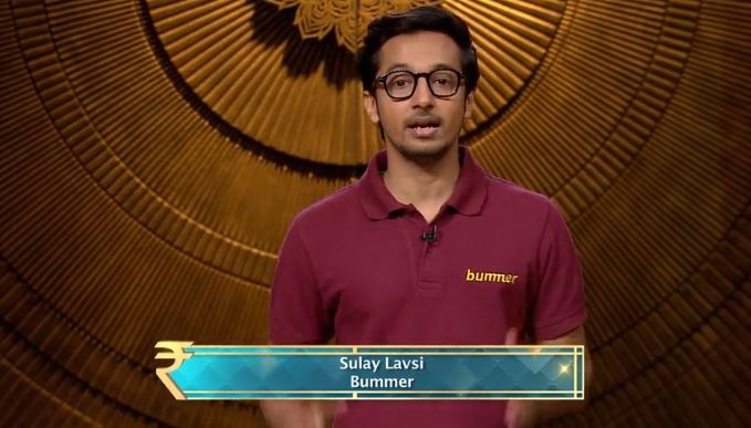 Sulay Lavsi representing Bummer in Shark Tank, India